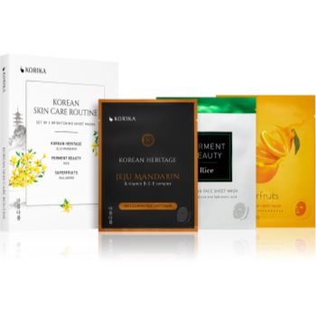KORIKA KOREAN SKIN CARE ROUTINE SET OF 3 BRIGHTENING SHEET MASKS set pentru o piele mai luminoasa - imagine 2